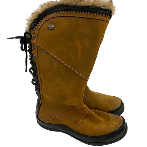 The North Face Janey Waterproof Suede Leather Lace Up Insulated Boots Womens 5.5 - Picture 1 of 10
